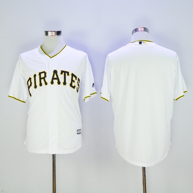 Men Pittsburgh Pirates Blank White Game MLB Jerseys->pittsburgh pirates->MLB Jersey
